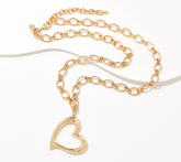 Attitudes by Renee Heart Necklace & Eyeglass Holder, Goldtone